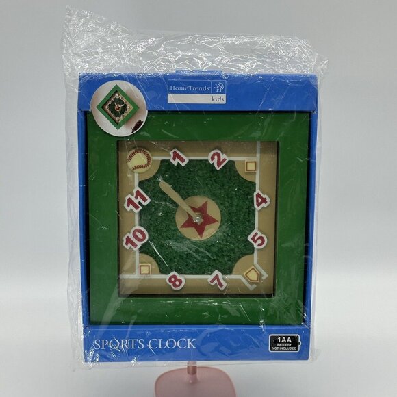 Home Trends Kids Room Baseball Field Diamond Turf Team Sports Game Wall Clock - Picture 1 of 6